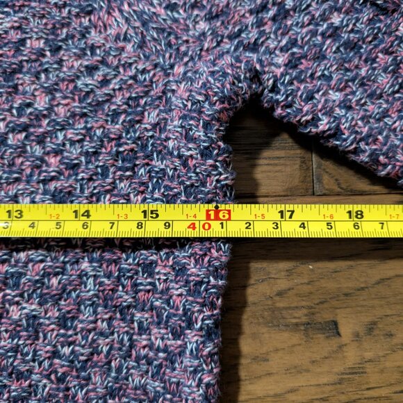 Gap classic cable knit crew neck sweater navy pink size XS - Picture 7 of 16